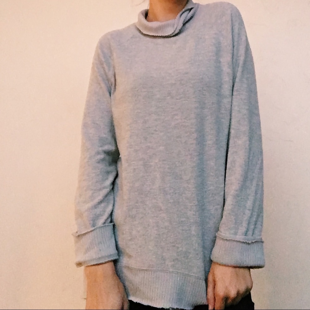 Soft Spun Mock Neck Pullover